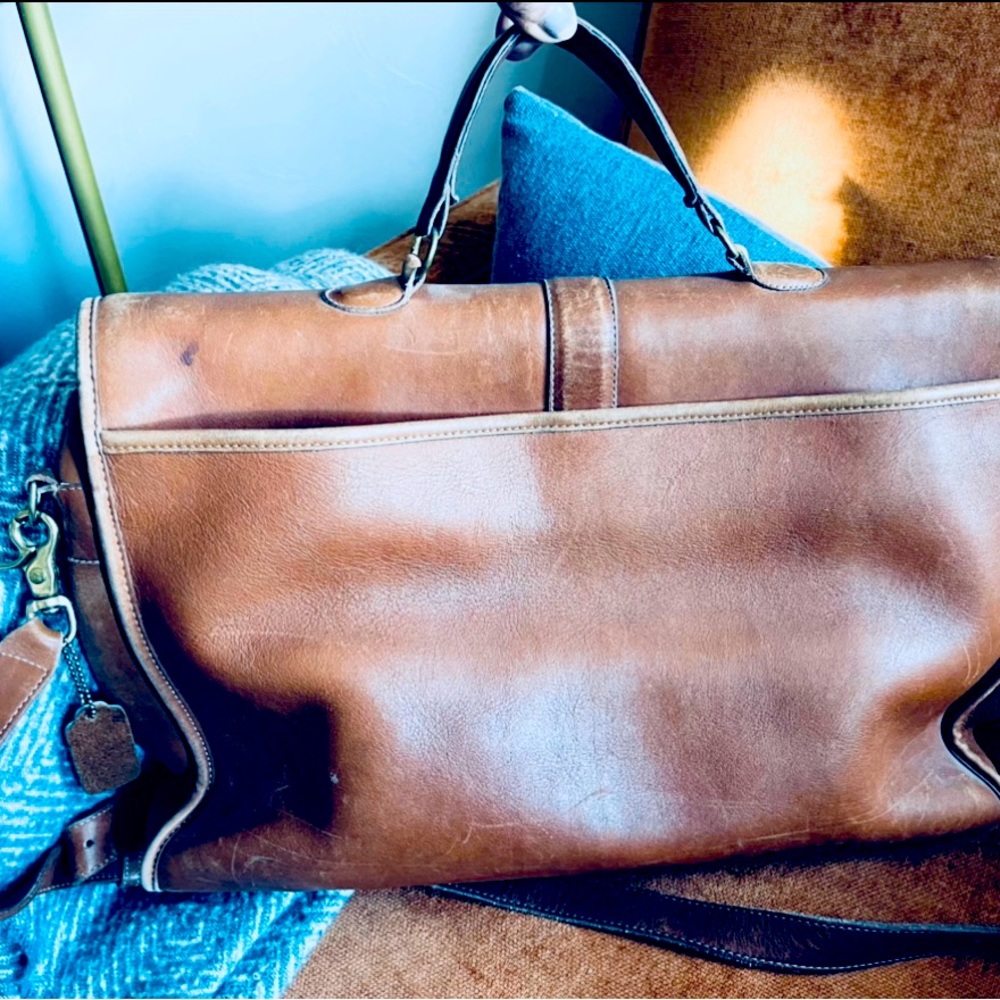 Coach laptop briefcase travel beautiful genuine leather bag made in the USA